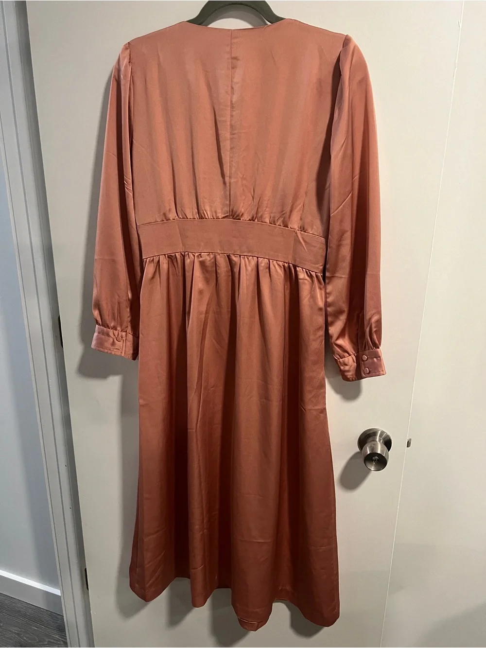 TALL JCrew Women's Rust Pink Button-Front Midi Dress